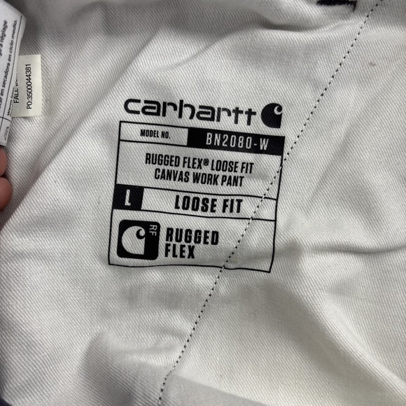 Carhartt Work Pants Women's 18 Regular Rugged Flex Loose Fit Canvas Dark Gray - Picture 6 of 8